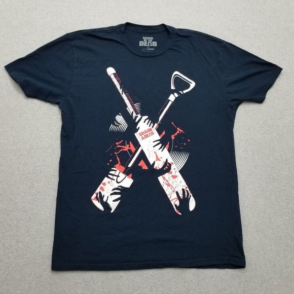 Shaun Of The Dead Shirt Mens XL Blue Short Sleeve Round Neck Cotton - Picture 1 of 10